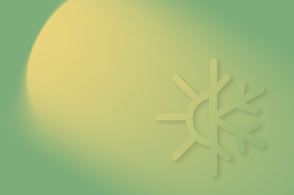 AQUA PLUS: The power you need, all year round. Graphic of cold/hot symbol. 