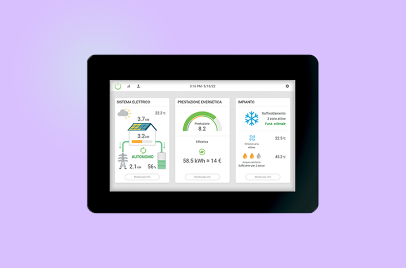 CONTROL4 NRG by Clivet:  Install a display to coordinate all devices and units in your home.