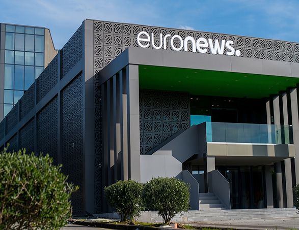 Euronews headquarters in Tirana: comfortable spaces thanks to Clivet air conditioning systems.