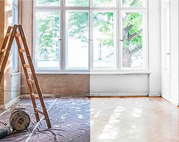 maison en cours de rénovation, avant et après