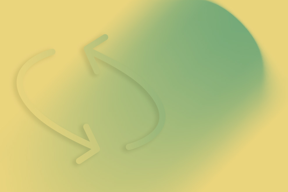 Graphic of two circular arrows, BOX 2, with continuous speed fan which adjusts air intensity precisely.